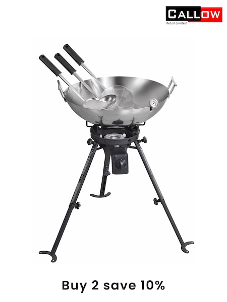 Callow Silver Complete Outdoor Wok Cooking Set (B72575) | £160