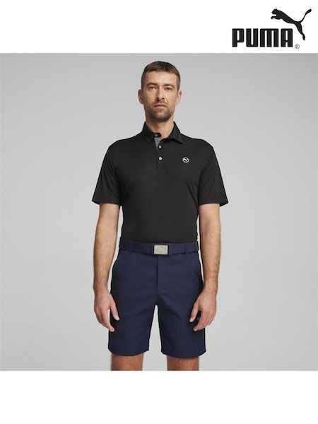 Puma Black Pure Solid Golf Mens Polo Shirt (B72719) | £35