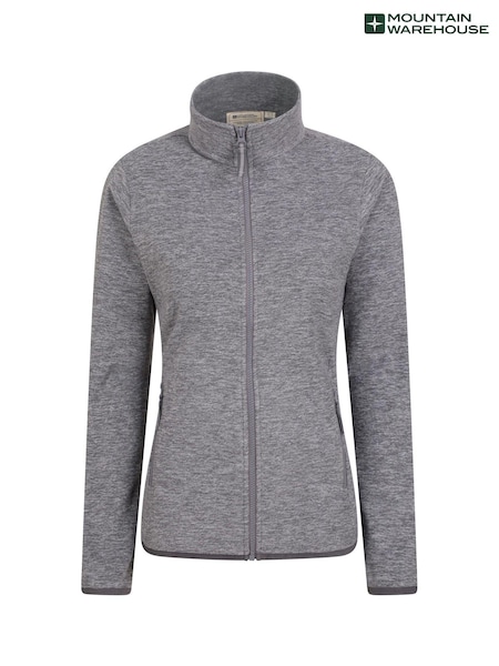 Mountain Warehouse Grey Womens Snowdon Melange II Full-Zip Fleece (B72999) | £32