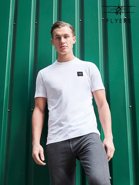 Flyers Mens Classic Fit Textured Collar 100% Cotton T-Shirt (B73189) | £25