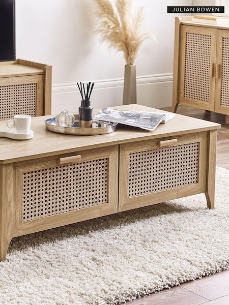 Julian Bowen Brown Sydney 2 Drawer Coffee Table (B73233) | £145