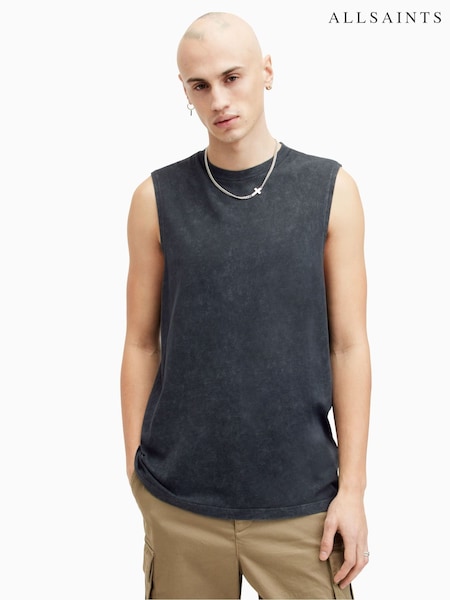 AllSaints Black Crew Neck Remi Tank Top (B73278) | £39