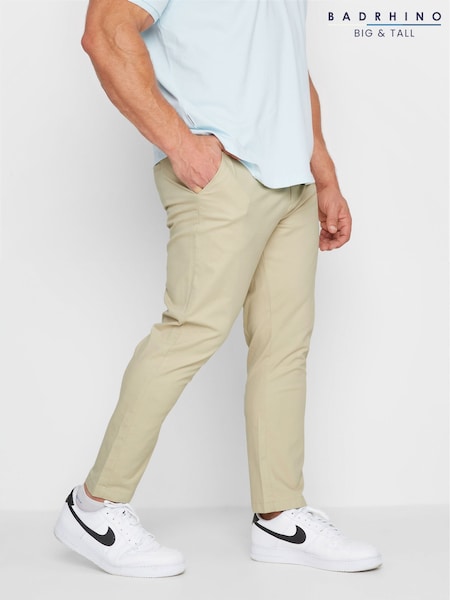 BadRhino Big & Tall Cream Stretch Chino Trousers (B73288) | £34