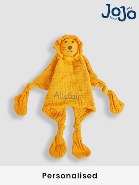 JoJo Maman Bébé Lion Muslin Personalised Comforter (B73516) | £18