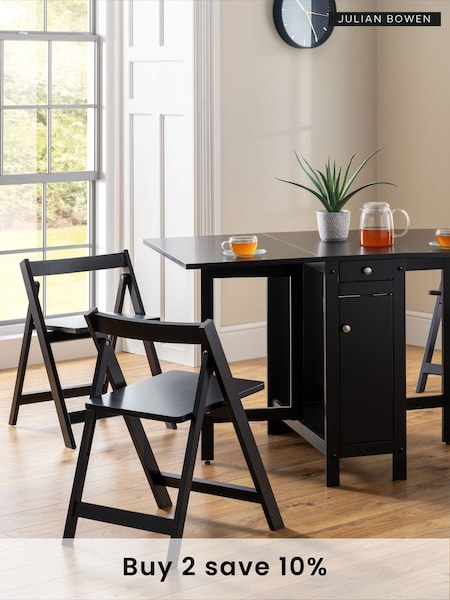 Julian Bowen Black Savoy Dining Set (B73545) | £345