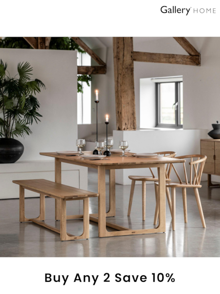 Gallery Home Natural Neston Dining Table (B74182) | £697