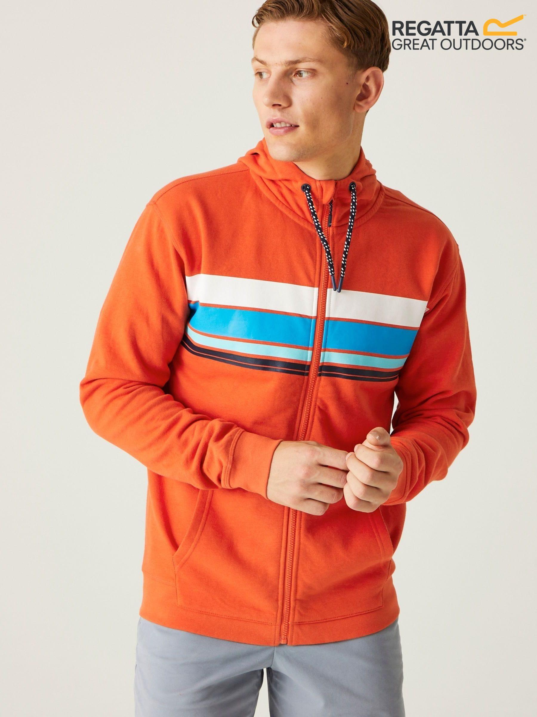 Mens Orange Hoodies Plain Logo Graphic Hoodies Next