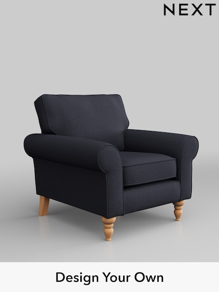 Tweedy Blend Easy Clean/Dark Slate Blue Mallory (B74895) | £525