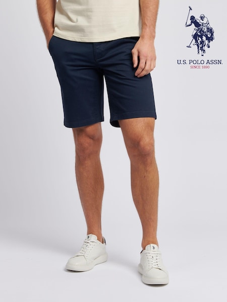 U.S. Polo Assn. Blue Classic Mens Chino Shorts (B75153) | £55