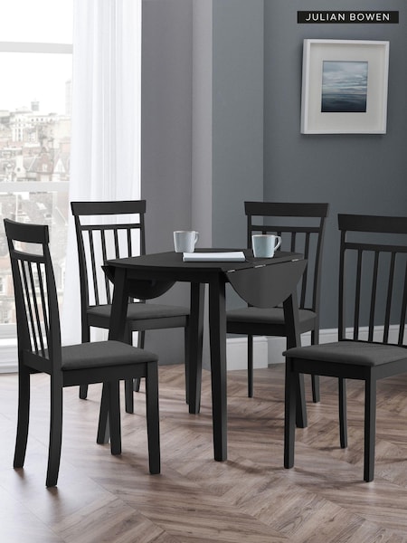 Julian Bowen Black Coast Dropleaf Table (B75173) | £140