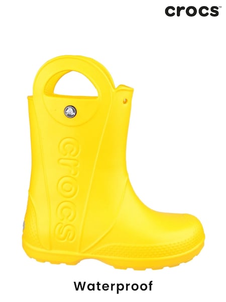 Crocs Yellow Toddler Waterproof Handle It Rain Boots (B75458) | £40