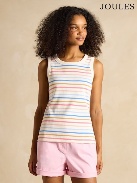 Joules Multi Striped Premium Ribbed Jersey Vest (B75535) | £25