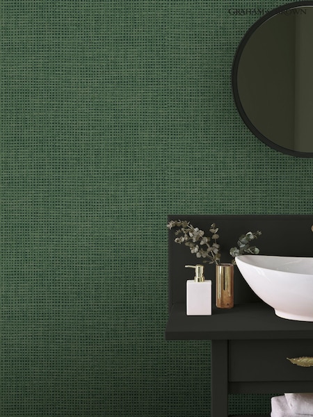 Graham & Brown Palm Rustic Weft 10M Wallpaper (B75561) | £85