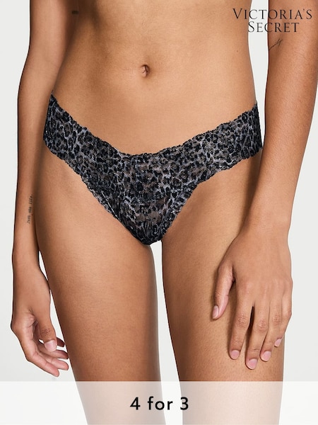 Victoria's Secret Tornado Grey Leopard Thong Knickers (B75708) | £9