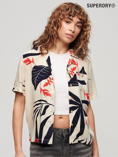 Superdry Cream Beach Resort Shirt (B75943) | £40
