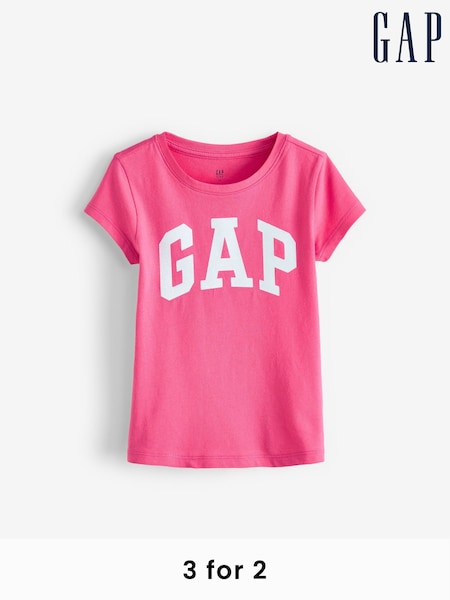 Gap Pink Logo Graphic Short Sleeve Crew Neck T-Shirt (4-13yrs) (B76212) | £10