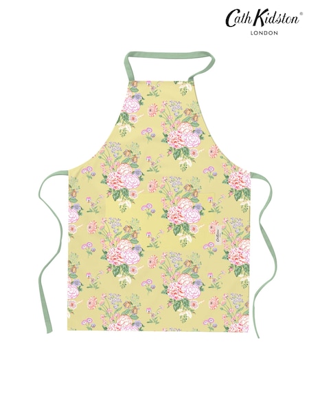 Cath Kidston Yellow Floral Fields Easy Adjust 100% Cotton Apron (B76262) | £25