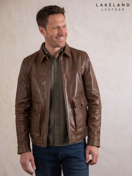 Lakeland Leather Brown Hesket Leather Jacket (B76415) | £279