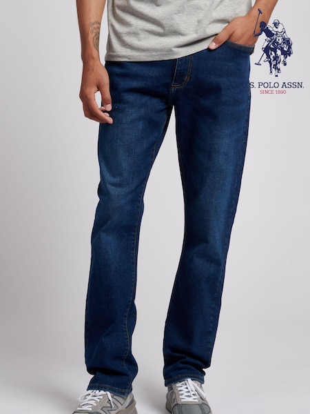U.S. Polo Assn. Blue Mens 5 Pocket Denim Jeans (B76573) | £65