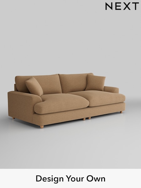 Fine Chenille Easy Clean/Mid Sand Beige Parker Platform Grand Relaxed Sit (B76613) | £1,799