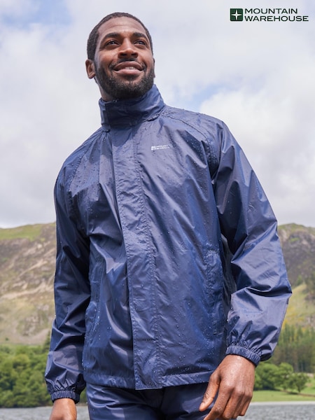 Mountain Warehouse Navy Blue Pakka Mens Waterproof Jacket (B77432) | £30