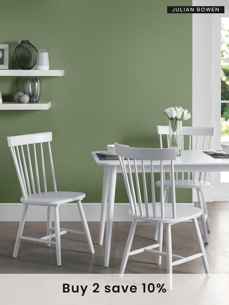 Julian Bowen White Torino Chairs Set Of 4 (B78335) | £260