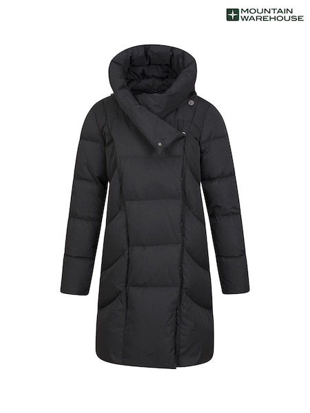 Mountain Warehouse Black Womens Cosy Wrap II Extreme Water Resistant Down Jacket (B78339) | £176