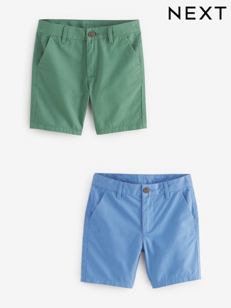 Blue/Green Chino Shorts 2 Pack (3-16yrs) (B78775) | £15 - £25