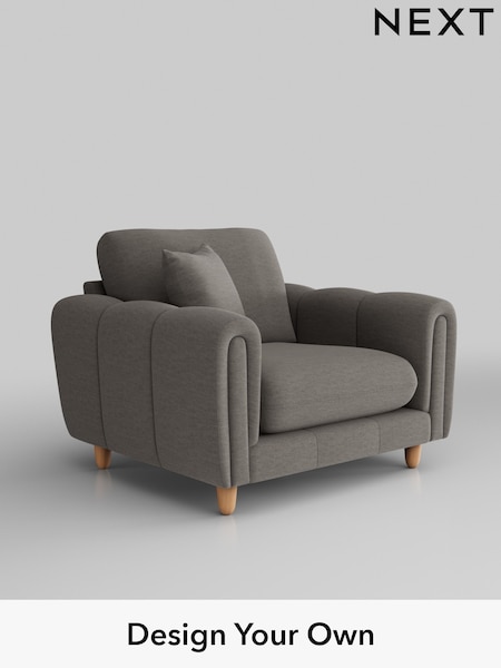 Fine Chenille Easy Clean/Dark Smoke Grey Odella (B78785) | £975