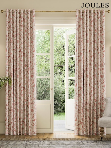 Joules Natural Festival Pheasants Blackout Eyelet Curtains (B78864) | £70 - £130