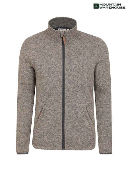 Mountain Warehouse Grey Mens Idris II Full-Zip Fleece Jacket (B78998) | £48