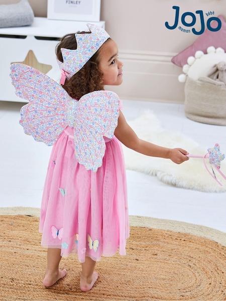 JoJo Maman Bébé Ditsy Ditsy Print Fairy Wing, Crown & Wand Set (B79223) | £26