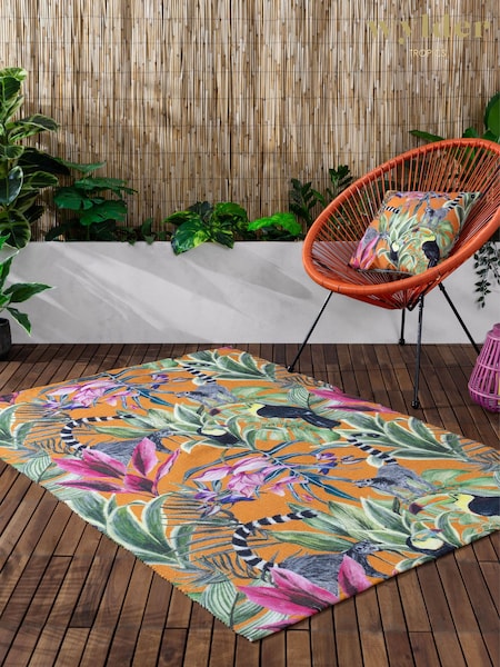 Wylder Multicolour Kali Animals Tropical Outdoor/Indoor Washable Rug (B79334) | £48