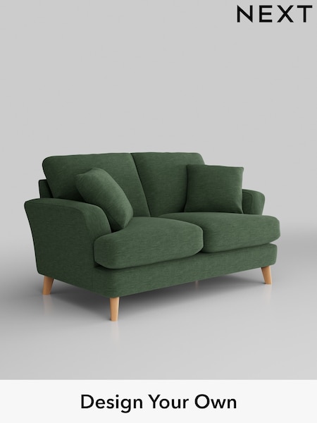 Fine Chenille Easy Clean/Mid Khaki Green Conway Relaxed Sit (B79509) | £1,150