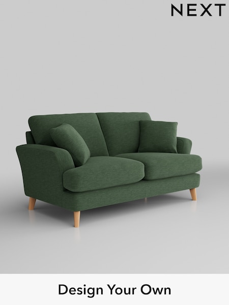Fine Chenille Easy Clean/Mid Khaki Green Conway Relaxed Sit (B79509) | £1,250