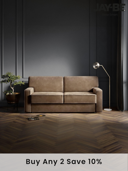 Jay-Be Luxe Velvet Cedar Linea 3 Seater Sofa Bed (B79580) | £2,400
