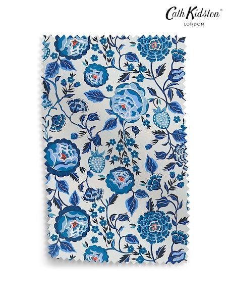 Cath Kidston Blue Strawberry Garden Upholstery Swatch (B79640) | £0