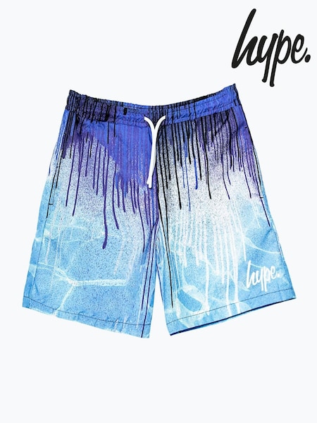 Hype. Boys Blue Multi Pool Drips Swim Shorts (B79835) | £30