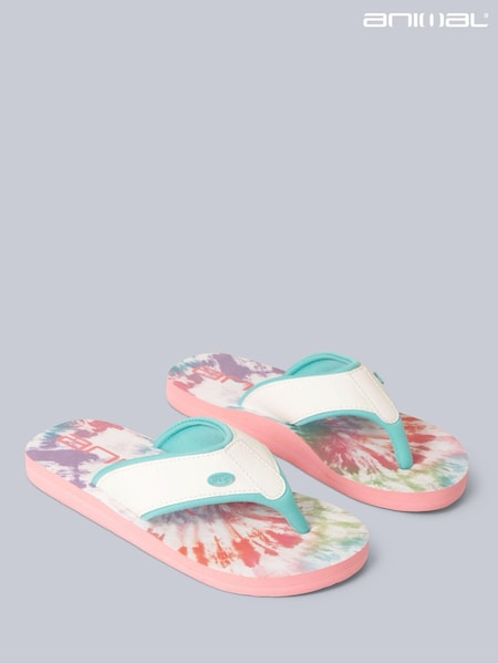 Animal White Kids Swish Flip-Flops (B79916) | £20