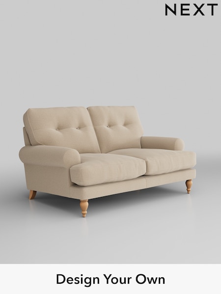 Tweedy Blend Easy Clean/Light Sand Beige Erin Buttoned Back Deep Relaxed Sit (B79943) | £1,125