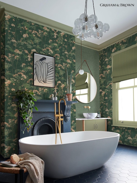 Graham & Brown Palm Flower Press 10M Wallpaper (B79965) | £95