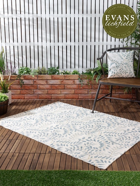 Evans Lichfield Green Vinea Floral Outdoor/Indoor Washable Rug (B80048) | £48