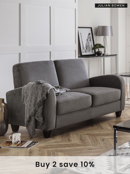Julian Bowen Grey Vivo 3 Seater Chenille Sofa (B80202) | £425