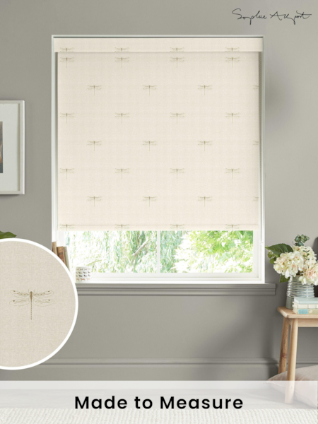 Sophie Allport Neutral Gold Vector Dragonfly Made to Measure Roller Blinds (B80250) | £58