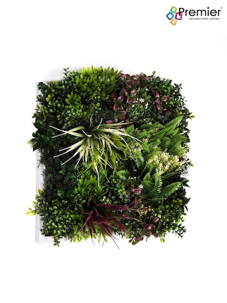 Premier Decorations Ltd Green 50x50cm Lush Tropics Artificial Garden Wall Art (B80259) | £70