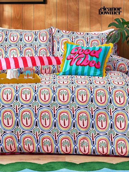 Eleanor Bowmer Tropical Palm Tree 180 Thread Count Duvet Cover and Pillowcase Set (B80319) | £45 - £75