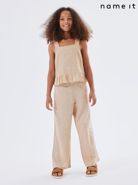 Name It Beige Linen Trousers (B80513) | £17.50