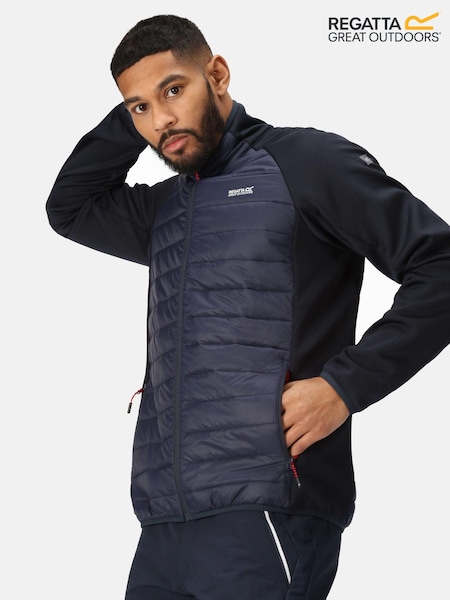Regatta Black/Blue Clumber IV Hybrid Jacket (B80547) | £49