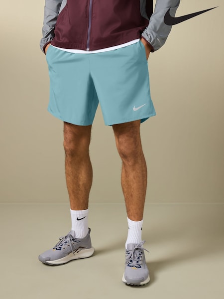 Nike Denim Turq 7 Inch Challenger Dri-FIT 7 inch Brief-Lined Running Shorts (B80657) | £0