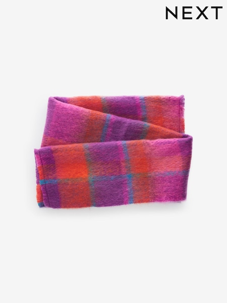 Purple Check Scarf (3-16yrs) (B80904) | £7 - £10